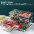 thumbnail image 3 of Organizador De Refrigerador Con Escurridor Tipo Cajonera De Doble Capa, Caja De Mantenimiento De Frescos, Contenedor De Almacenamiento Transparente Para Nevera Para El Hogar Y La Cocina Cateissary HA019914-00, 3 of 6