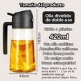 thumbnail image 2 of Botella de Aceite con Pulverizador Dispensador de 2 en 1 Antiderrames - Botella de Vidrio Recargable, Doble Función para Rociar o Verter, Ideal para Cocina y Parrillas (Negro), 2 of 4