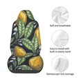 thumbnail image 4 of Daiia Citrus Fruits Elegant Lemons Printed Car Seat Cover - Waterproof & Sweatproof - Universal Fit, Machine Washable, Non-Slip - Seat Protector for Car, Truck, SUV, Van (1 Pack), 4 of 5
