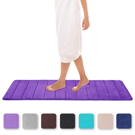 Memory Foam Bathroom Bath Rugs Absorbent Non Slip Bath Rugs Washable Bath Mat 40 X 120 Cm Purple Walmart Canada