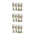 thumbnail image 1 of Cascanueces soldado modelo coleccionable Billuyoard 4 unids/set decoración de Navidad Oro blanco, 1 of 6