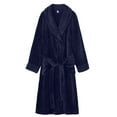 thumbnail image 4 of Clearance! robes for women terry cloth robes for women Womens Robe Soft Plush Bathrobe Fluffy Cute Long Coat Nightgown Nightdress Big sales Navy, 4 of 4