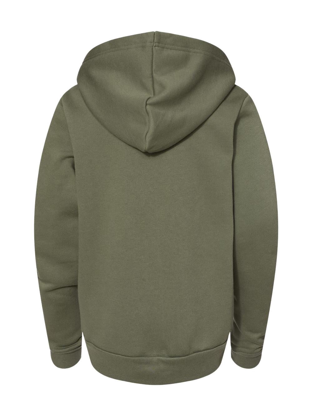 Bella+Canvas 3719y Youth Sponge Fleece Pullover Hoodie-Military Green-YS -  Walmart.com
