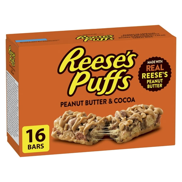 Barres de céréales Reese's Puffs à saveur de beurre d'arachide et cacao 385 g
