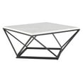 thumbnail image 7 of Picket House Furnishings Conner Square Marble Top Coffee Table in White/Black, 7 of 7