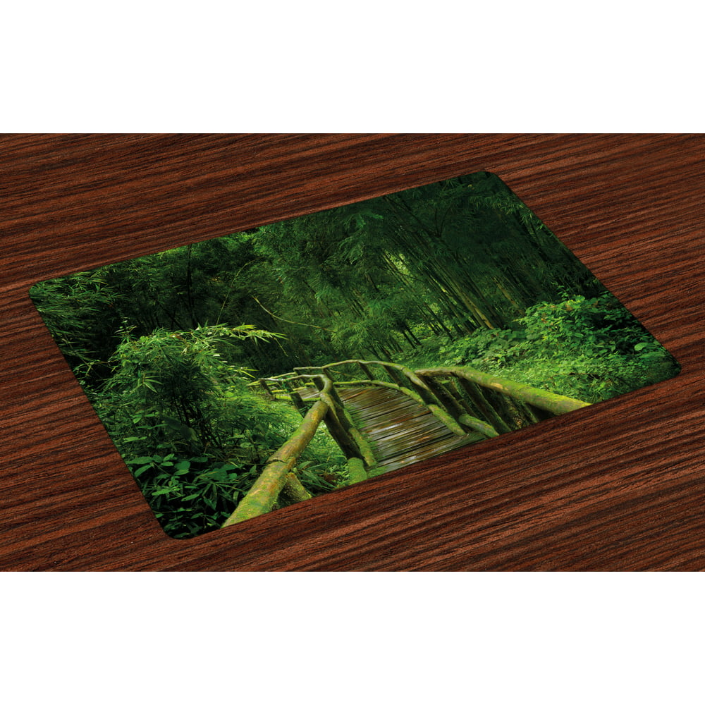 Jungle Placemats Set of 4 Freshness Tropical Thailand Forest with ...