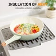 thumbnail image 5 of CHIKANSTORE Silicone Dish Drying Mat, 2025 Upgraded Drying Matt Kitchen Counter, Faucet Dish Drainer Mat, Heat Resistant Non- Drain Pad 16 x 12 inch (Black, Standard), 5 of 6