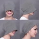 thumbnail image 2 of Gorro de Noche de Algodón Unisex para Adultos Sunnimix Parche para Dormir Gris + Raya, 2 of 8