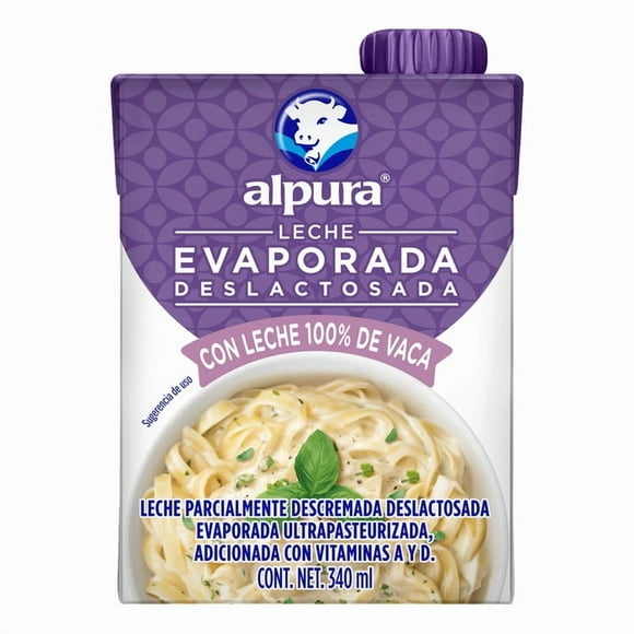 Leche evaporada Alpura deslactosada 340 ml