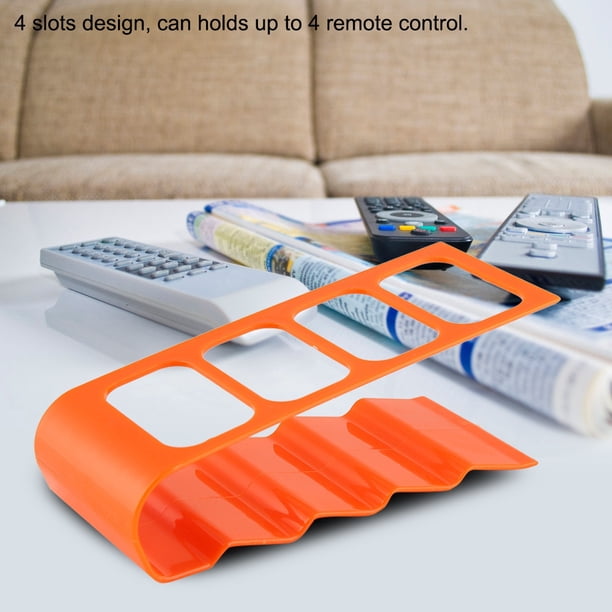Wifehelper Remote Control Holder, Space Saving Desktop Plastic Phone VCR DVD TV Step Remote Control Holder Caddy Organizer Office Supply Storage Rack(Orange) Ecomeon no