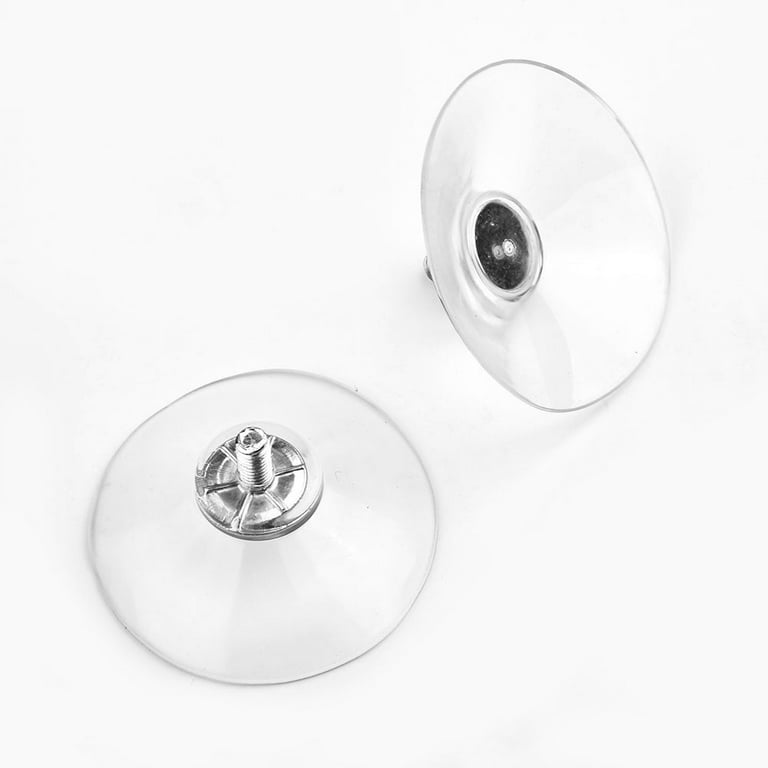 10 Pieces Suction Cups 4.4 cm/ 1.73 Inch Diameter Suction Cup Screw 0.39  Inch in Length PVC License Plate Suction Cups Hooks Clear Suction Cup with