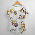 thumbnail image 6 of Calvin And Hobbes Women's Shirt V-Neck Breathable Short-Sleeve T-Shirt Casual Fashion Tee Soft & Trendy Blouse 3XL, 6 of 8