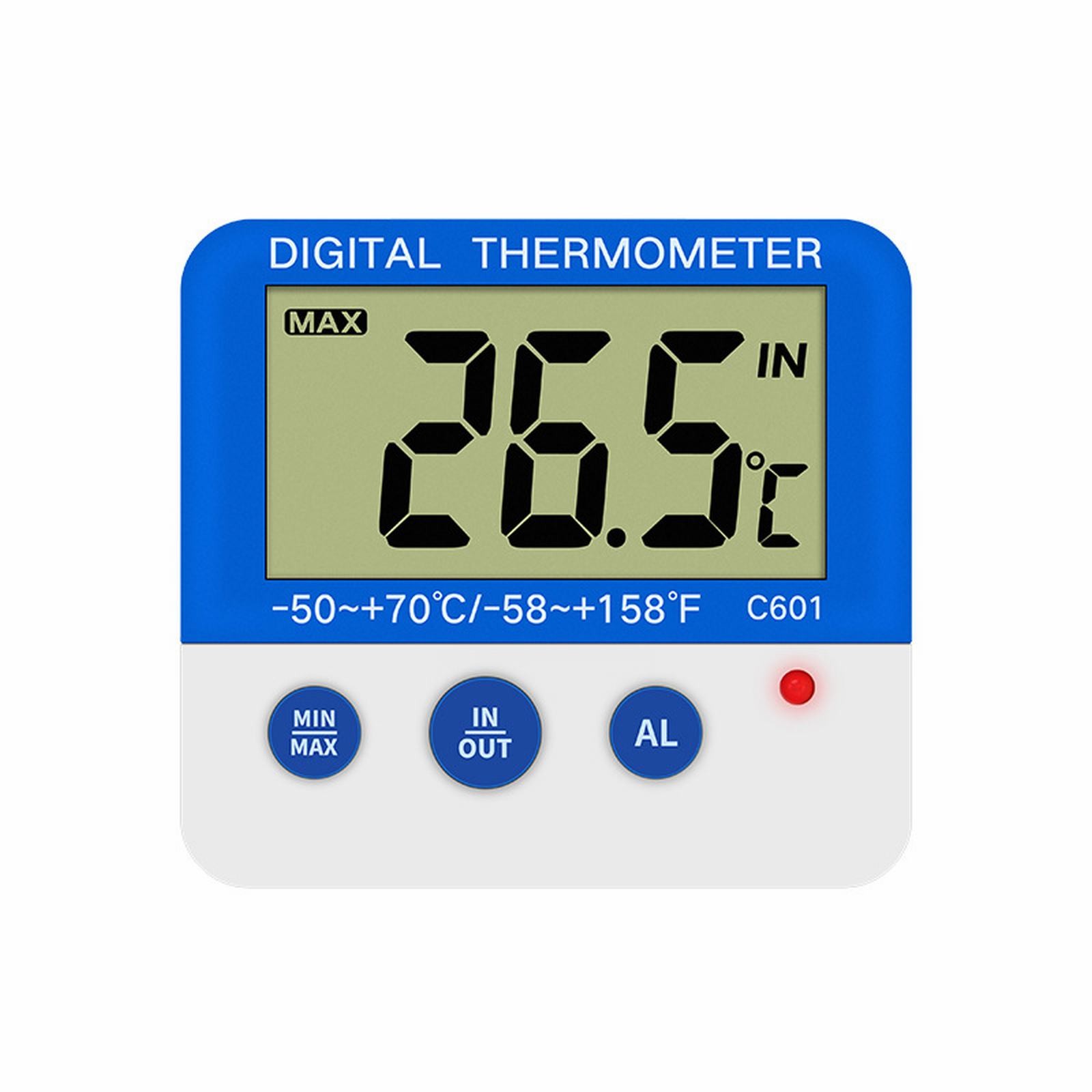 Sunhillsgrace Thermometer Digital Fridge With Alarm And Max Min Temperature Easy To Read LCD