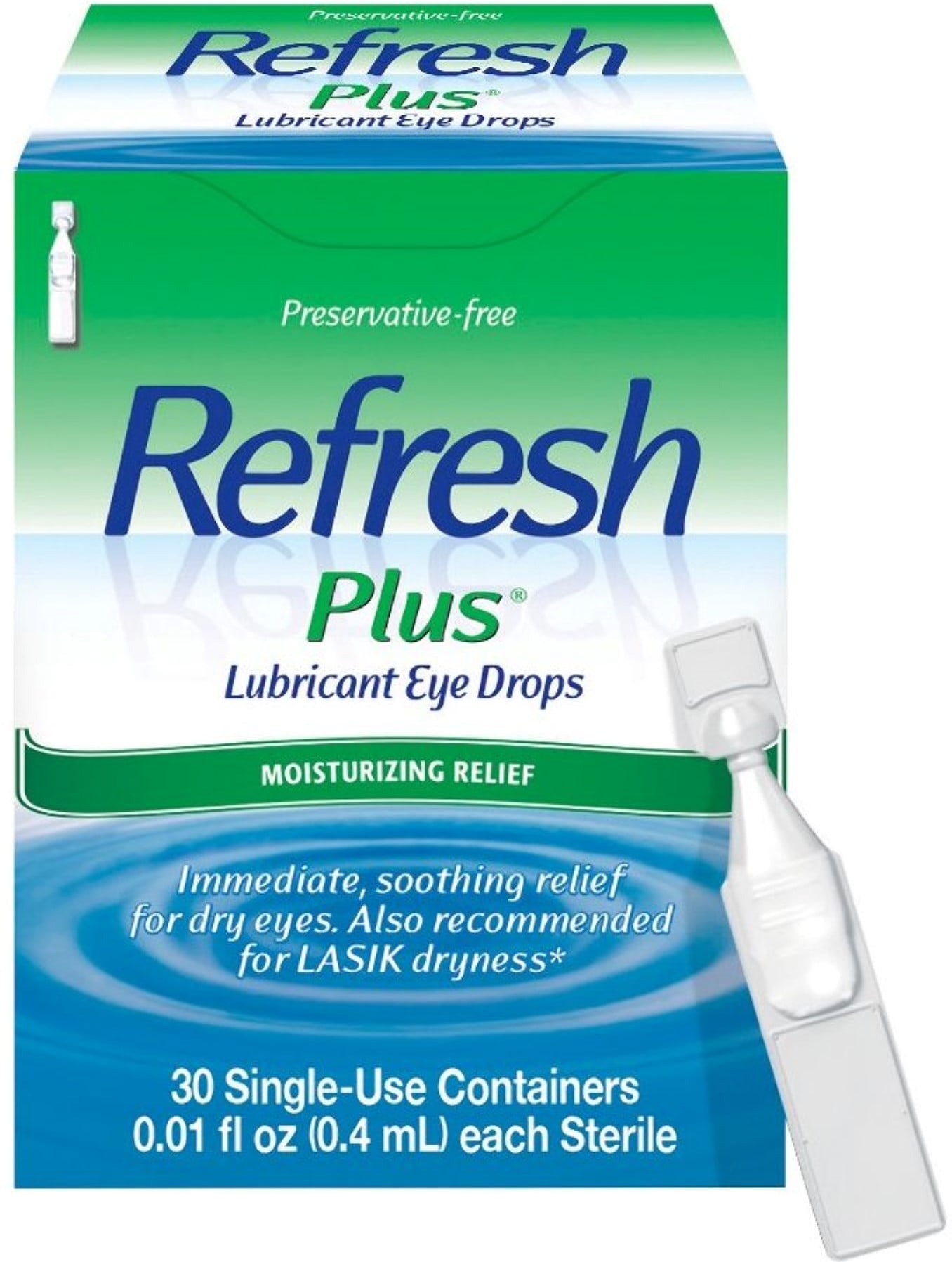 REFRESH PLUS Lubricant Eye Drops SingleUse Containers 30 Each (Pack of