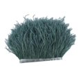 thumbnail image 2 of 1 Yard Dyed Ostrich Feather Fringe Feather Trim Ribbon Embellishment Grey green, 2 of 8