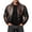 a02Brown, variant on Mens Removable Faux Shearling Collar Bomber Jacket Vintage Collared Color Block Leather Motorcycle Jackets for Fall Winter with Pockets Brown L