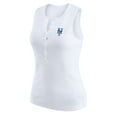 thumbnail image 2 of Women's WEAR by Erin Andrews White New York Mets Rib-Knit Henley Tank Top, 2 of 5