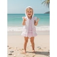 thumbnail image 6 of BemeyourBBs Toddler Baby Girl 3 Piece Swimsuit with Cover up Set Infant Bathing Suit Sleeveless Stripe Halter Top Bikini Bottom Coverups Set Summer Pool Beachwear, 6 of 9
