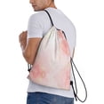 thumbnail image 3 of Drawstring Backpack - Pink Marble Splash Proof Small Drawstring Gym Bag for Women Men, Cinch Sports String Bag Backpack for Travel Swimming Beach, 3 of 8