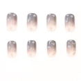 thumbnail image 4 of Prensa en las uñas Uñas postizas cuadradas lindas Uñas postizas acrílicas Cielo Nube blanca Uñas postizas para mujeres y niñas 24 piezas Namotu HMYH770, 4 of 4