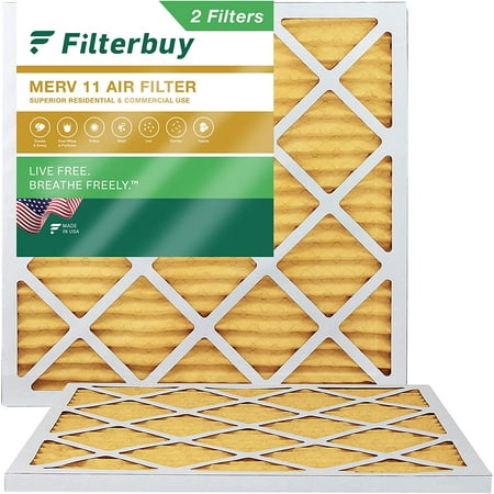 

Filterbuy 14x14x1 MERV 11 Pleated HVAC AC Furnace Air Filters (2-Pack)