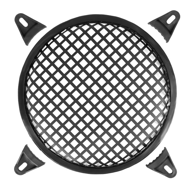 8" Coche Altavoz Subwoofer Negro Metal Gofre Parrilla Cubierta Protector