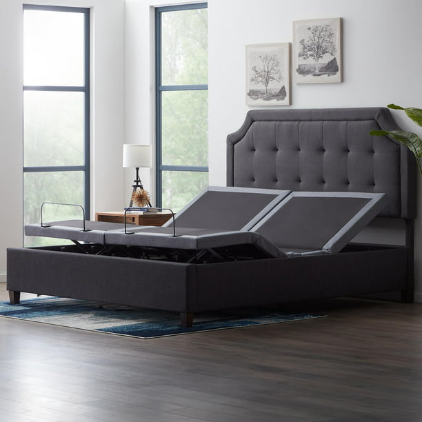 Lucid Premium Steel Adjustable Bed Base, Adjustable King Bed Frame With Storage