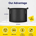 thumbnail image 2 of iPower 10-Gallon 5-Pack Grow Bags Plant Fabric Pots- Black, 2 of 7