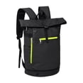 thumbnail image 2 of Mochila enrollable de moda, expandible, ideal para ir al trabajo, acampar y viajar. Negro Verde, 2 of 8