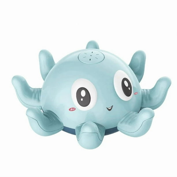 Baby bath water toy - Octopus Bath Toys, Baby Bath Toys for Kids Ages 1-3 Baby Girl Light Up Bath Toy Sprinkler 6-12 Months Toddler Bath Fountain Toy(blue)