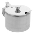 thumbnail image 3 of Shisuyan Stainless Steel Seasoning Pot with Cover and Spoon Kitchen Salt Pepper Condiment Pot Container for Home Kitchens Restaurants Use, 3 of 8