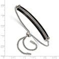 thumbnail image 2 of Stainless Steel Polished Black IP-plated With Black CZ Adjustable Chain Bracelet; for Adults and Teens; for Women and Men, 2 of 2