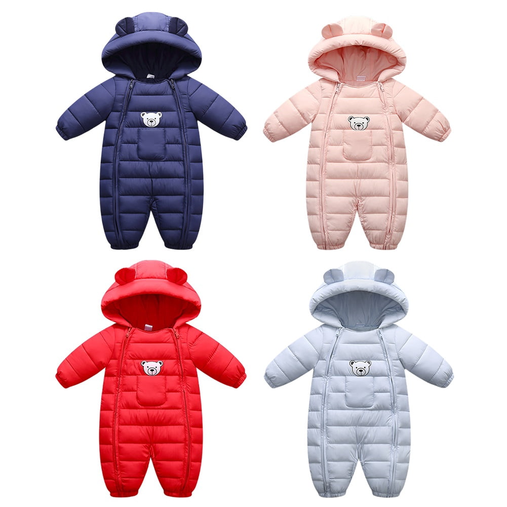 Baby Girls Boys Winter Warm Snowsuit Jumpsuit Down Coat Newborns Romper One-pieces 3-12M