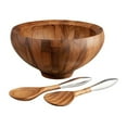 thumbnail image 1 of Nambe Yaro Salad Bowl with Servers, 1 of 4