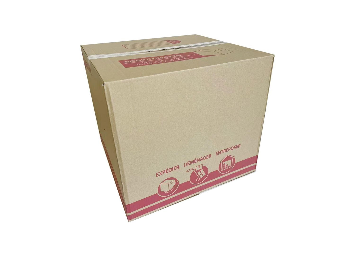 Pen + Gear 18x18x16 Cardboard Shipping Box, Kraft Brown, Single Wall, 1 Count