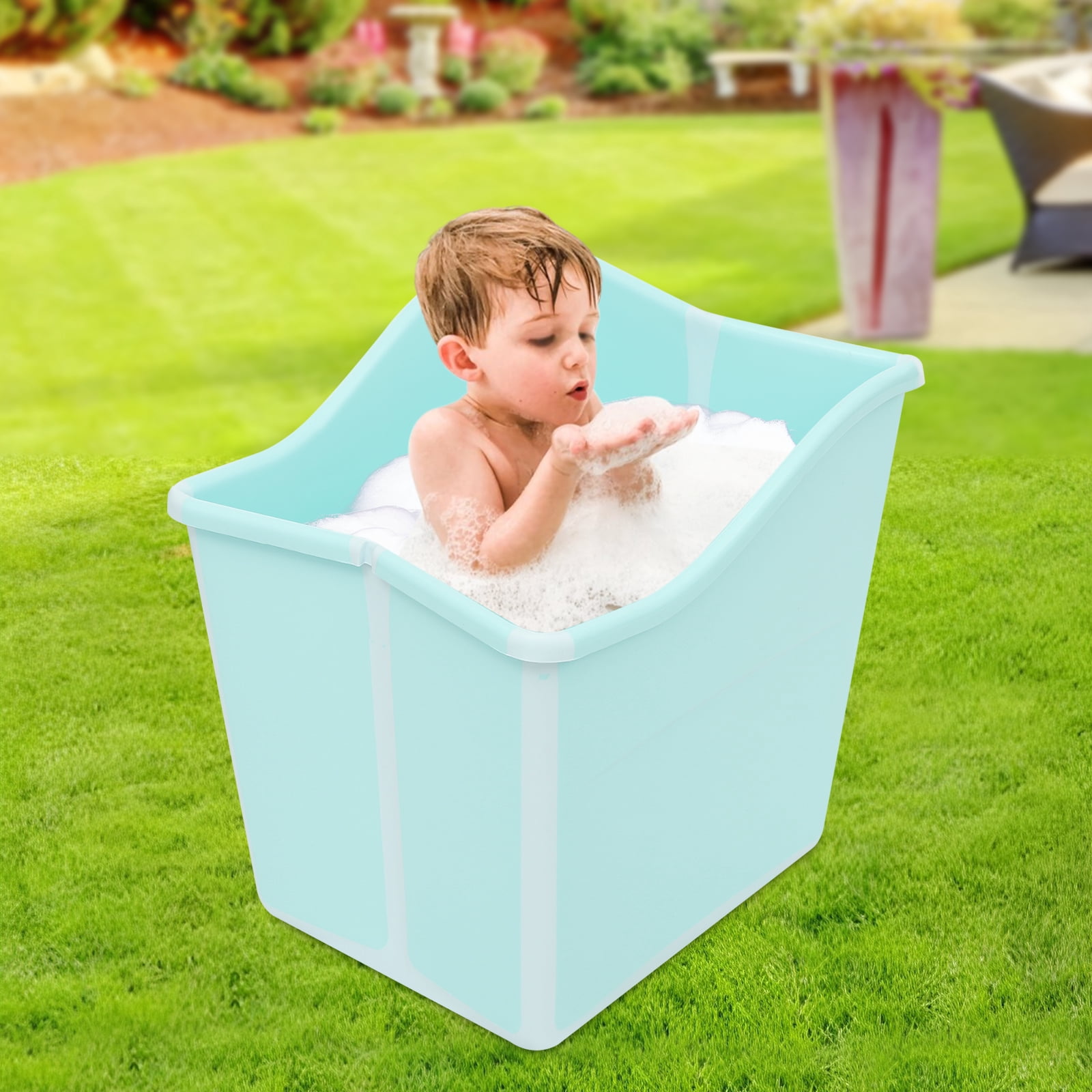Home Portable Bathtub,Foldable Mini Bathtub for Children,Kids Folding Water Tub Sauna Spa Soaking Bath Bathtub Collapsible Bathtub -22.45gal