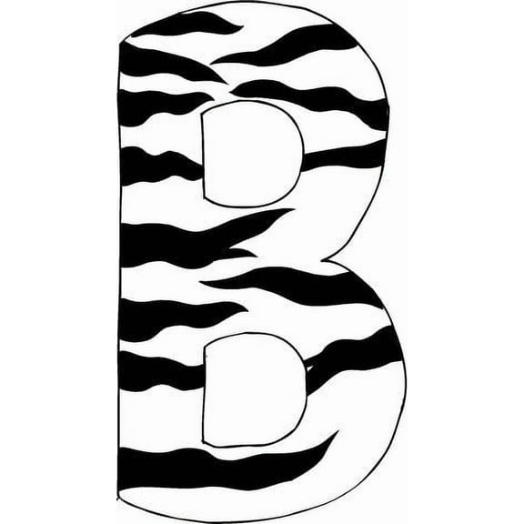 10in. Zebra Animal Print Letter Decals Stickers from A to Z