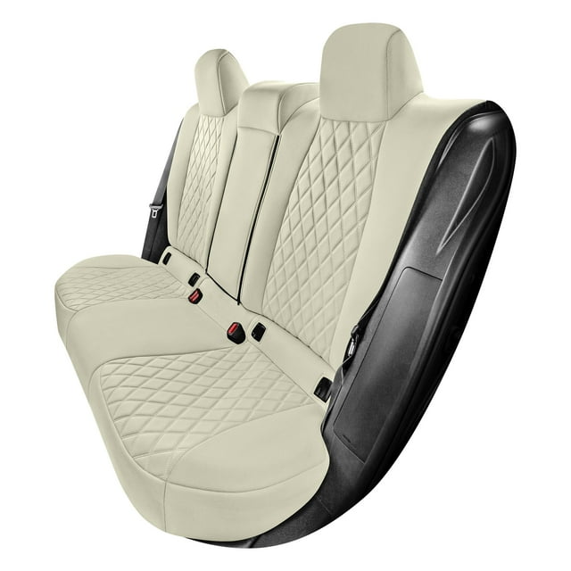 For Toyota Corolla 2020-2024 FH Group Custom Fit Neoprene Car Seat Covers Waterproof Solid Beige- Rear Seat