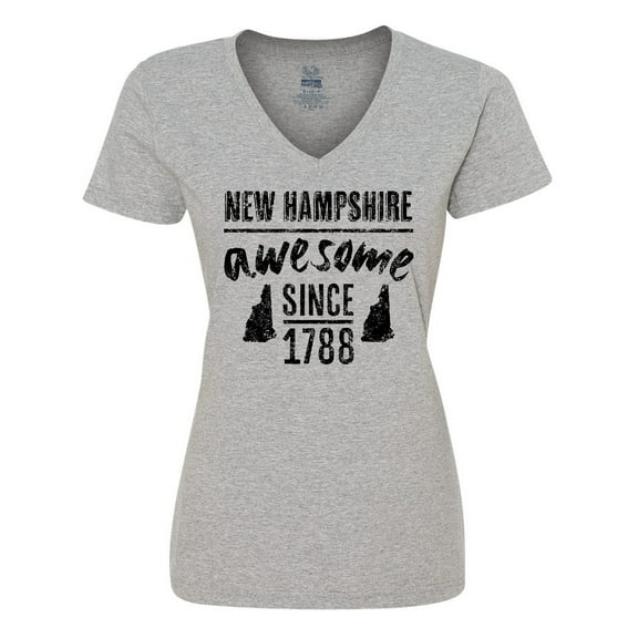 Inktastic New Hampshire Awesome Since 1788 Women's V-Neck T-Shirt