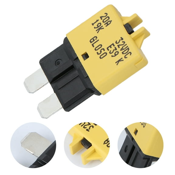Clispeed Resettable Fuse 20 Amp Yellow for Automotive Circuit Breaker