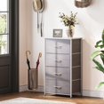 thumbnail image 7 of Dresser for Bedroom with 4 Storage Drawers, Small Dresser Chest of Fabric Drawers with Sturdy Steel Frame,  Top, Light Grey, 7 of 7