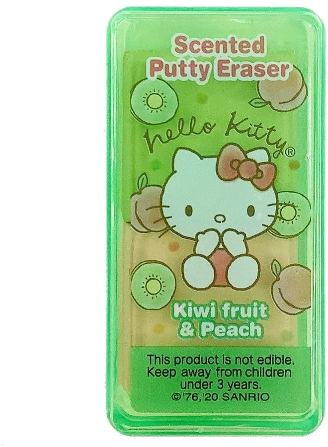 Hello Kitty Scented Putty Eraser 'Fruits' Kiwi Fruit & Peach 