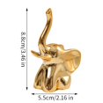 thumbnail image 3 of Modern Ceramic Elephant Figurine Elegant Home Ring Holder for Living Room Bookshelf and Desk Display, 3 of 4