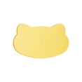 thumbnail image 2 of DAMAI Cat Shaped Dog and Cat Silicone Mat for Food and Water, Waterproof Pet Feeding Mats with Lip, Defend Spill And Defend Slide, Pet Placemats for Messy Drinkers to Protect Floor(Beige), 2 of 6