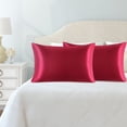 thumbnail image 3 of MesaSe Satin Pillowcases Set of 2  with Envelope Closure White, 3 of 7