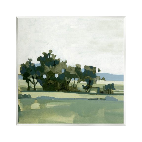 Rural Tree Grove Grassland Landscape Painting Unframed Art Print Wall Art