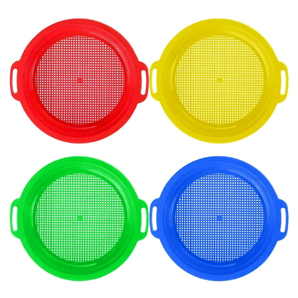 4pcs Sand Sieves Toys Sand Strainer Beach Toys Kids Playing Sand Toys