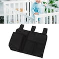 thumbnail image 1 of Sac de Rangement de Chevet, Poche Suspendue de Chevet en Nylon Noir Multi Poche pour Dortoirs d'Université, 1 of 8