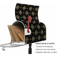 thumbnail image 2 of Gold and Black Floral Ornament Mail Box Cover Magnetic Anti-UV 100% Polyester Standard Size 18" X 21" Oxford Garden,Postbox Letterbox Cover, 2 of 6