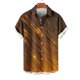thumbnail image 4 of Mens Casual Manga Corta Botón Abajo Camisas Turndown Cuello Blusa de Impresión, Poliéster Ligero Top de la Moda para el Verano Al Aire Libre Y el Uso Diario, 4 of 6